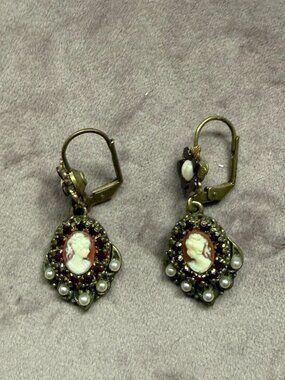 Michal Negrin Cameo Earrings